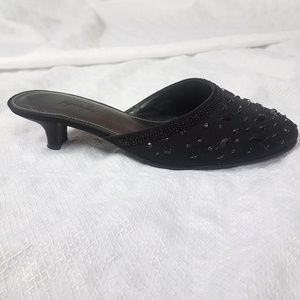 Jacqueline Ferrar Beaded Sequined Mule Pumps